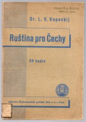 kniha Ruština pro Čechy 30 hodin, Česká grafická Unie 1937