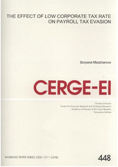 kniha The effect of low corporate tax rate on payroll tax evasion, CERGE-EI 2011