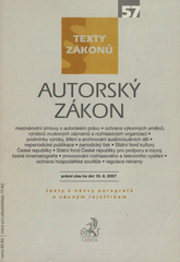 kniha Autorský zákon právní stav ke dni 15. srpna 2007, C. H. Beck 2008