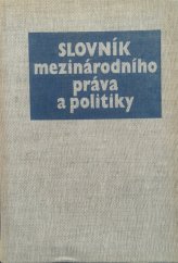 kniha Slovník mezinárodního práva a politiky, Svoboda 1988