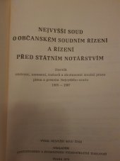 kniha Nejvyšší soud o občanském soudním řízení a řízení před státním notářstvím 1. [část], - 1965-1967 - Sborník směrnic, usnesení, rozborů a zhodnocení soudní praxe pléna a presidia Nejvyššího soudu., SEVT 1974