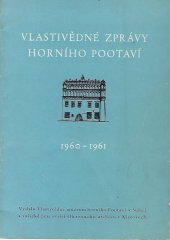 kniha Vlastivědné zprávy horního Pootaví 1960-1961, Vlastivědné muzeum horního Pootaví 1962