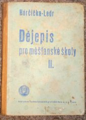 kniha Dějepis pro měšťanské školy II., Československá grafická unie 1935