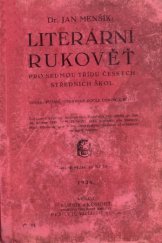 kniha Literární rukověť pro sedmou třídu českých středních škol, Bursík & Kohout 1936