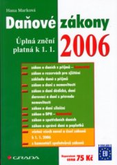 kniha Daňové zákony 2006 úplná znění platná k 1.1.2006, Grada 2006