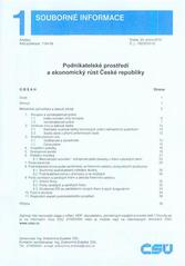 kniha Podnikatelské prostředí a ekonomický růst České republiky, Český statistický úřad 2010