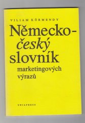 kniha Německo český slovník marketingových výrazů, Uniapress 1991