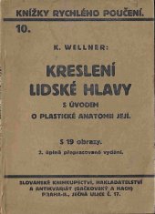 kniha Kreslení lidské hlavy s úvodem o plastické anatomii její, Slovanské knihkupectví, nakladatelství a antikvariát (Bačkovský a Hach) 1922