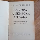 kniha Evropa a německá otázka = [Europa und die deutsche Frage], Vyšehrad 1938