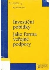 kniha Investiční pobídky jako forma veřejné podpory, Linde 2003