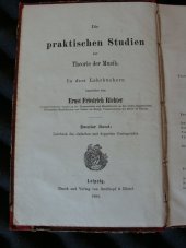 kniha Die praktischen Studien zur Theorie der Musik, Breitkopf und Härtel 1884