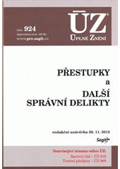 kniha Přestupky a další správní delikty redakční uzávěka 26.11.2012, Sagit 2012