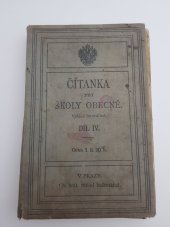 kniha Čítanka pro školy obecné. Díl IV, Císařský královský školní knihosklad 1897