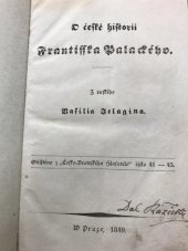 kniha O české historii Františka Palackého, Rychlotisk Jana Spurného 1849