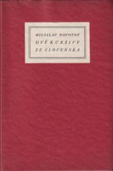 kniha Dvě kursivy ze Slovenska, Václav Petr 1931