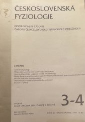 kniha Československá fyziologie Biomedicínský časopis Československé fyziologické společnosti, Česká lékařská společnost J. E. Purkyně 1993