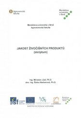 kniha Jakost živočišných produktů (skriptum), Mendelova univerzita v Brně 2015