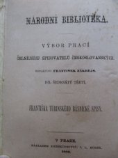 kniha Františka Turinského Básnické spisy, I.L. Kober 1880