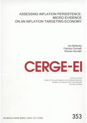 kniha Assessing inflation persistence: micro evidence on an inflation targeting economy, CERGE-EI 2008