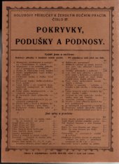 kniha Pokrývky, podušky a podnosy, A. Holub 1926