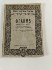 kniha Brahms, Streichquartett C-moll Philharmonia partituren, Wiener Philharmonischer Verlag 1900