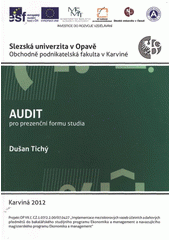 kniha Audit pro prezenční formu studia, Slezská univerzita v Opavě, Obchodně podnikatelská fakulta v Karviné 2012