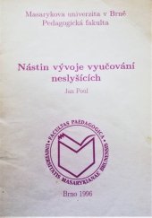 kniha Nástin vývoje vyučování neslyšících, Masarykova univerzita, Pedagogická fakulta 1996