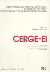 kniha Can optimism about technology stocks be good for welfare? positive spillovers vs. equity market losses, CERGE-EI 2009