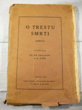 kniha O trestu smrti Anketa, Sociální služba 1923