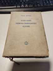 kniha Rusko-český chemicko-technologický slovník, SNTL 1956