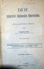 kniha Děje císařství Rakousko-Uherského Pro střední školy, I.L. Kober 1892