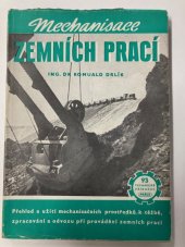 kniha Mechanisace zemních prací příručka pro stavební praxi, Práce 1952