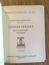 kniha Jasnovidnost dle vlastního poznání, Zmatlík a Palička 1920