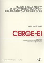 kniha Measuring skill intensity of occupations with imperfect substitutability across skill types, CERGE-EI 2010