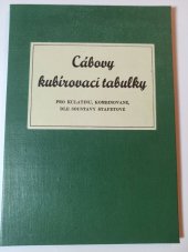 kniha Cábovy kubírovací tabulky pro kulatinu, kombinované dle soustavy štafetové, s.n. 1947