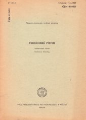 kniha Technické písmo, Vydavatelství Úřadu pro normalizaci a měření 1976