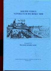 kniha Soupis vedut vzniklých do roku 1850 IV/1  Slovenský národný archív, Odbor archivní a spisové služby MV ČR 2018