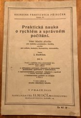 kniha Praktická nauka o rychlém a správném počítání Kn. 2 Velmi důlež. příručka pro každého prakt. člověka, zejm. pro učitele, studující, živnostníky, obchodníky., B. Kočí 1923