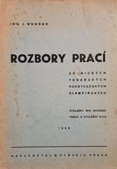kniha Rozbory prací zednických tesařských pokryvačských klempířských, B. Pyšvejc 1946
