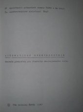 kniha Automatická spektrometrie Sborník přednášek pro účastníky stejnojm. kursu, Dům techniky ČSVTS 1989