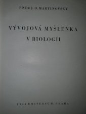 kniha Vývojová myšlenka v biologii, Universum 1948