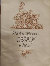 kniha Život v obřadech - obřady v životě, Svoboda 1988