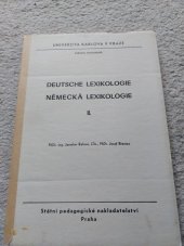 kniha Deutsche Lexikologie. Německá lexikologie, Státní pedagogické nakladatelství 1979