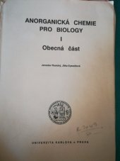 kniha Anorganická chemie pro biology I, - Obecná část - Skripta pro posl. přírodovědecké fak. Univ. Karlovy., Karolinum  1990
