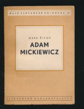 kniha Velký polský básník Adam Mickiewicz, Slovanské nakladatelství 1950