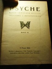 kniha Psyche Revue věnovaná mystice okultismu a metapsychice, Karel Weinfurter 1932