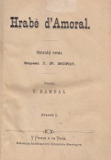 kniha Hrabě d´Amoral, Zikmund Bensinger 1881