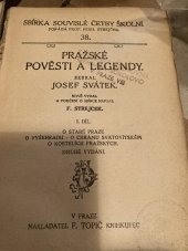 kniha Pražské pověsti a legendy. Díl 2, F. Topič 1922