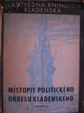 kniha Místopis politického okresu kladenského, Okresní osvětový sbor 1941