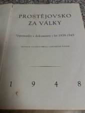 kniha Prostějovsko za války, Jiří Vyjídák 1948